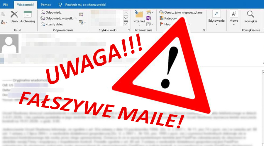 Uwaga!!! Fałszywe maile!